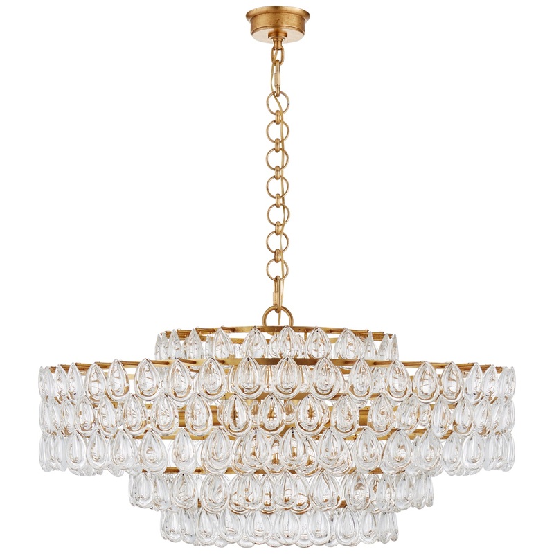 12 Light Chandelier from the Liscia Collection in Gild Finish by Visual Comfort Signature