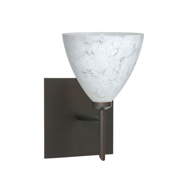 Besa 1SW-177919-BR-SQ Mia One Light Wall Sconce Bronze