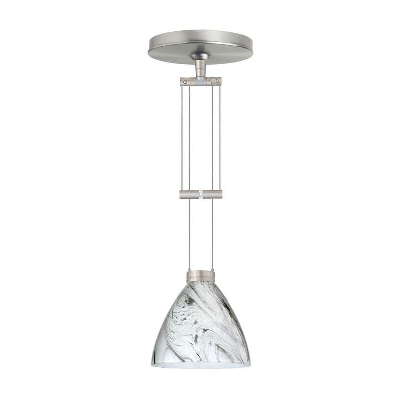 Besa 1XA-1779MG-SN Mia One Light Pendant Satin Nickel