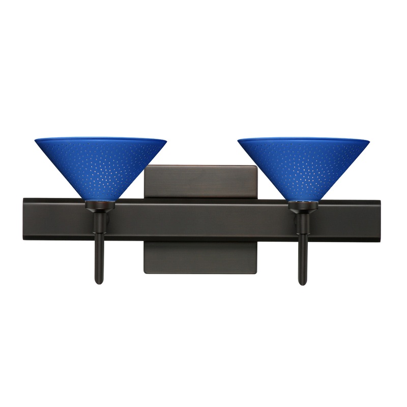 Besa 2SW-282484-BR-SQ Kona Two Light Wall Sconce Bronze