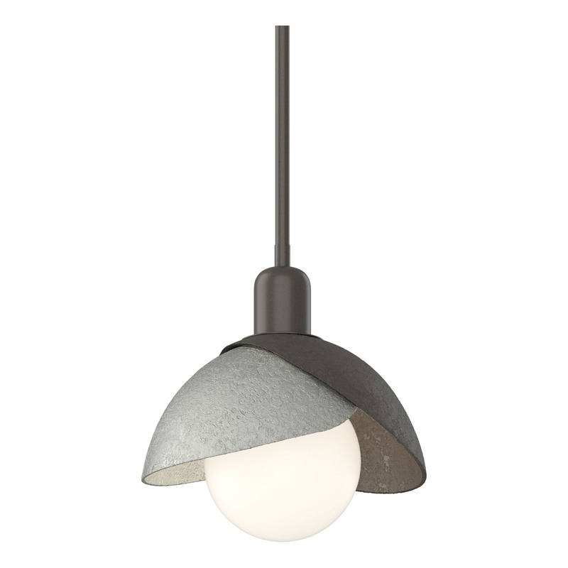 Brooklyn Double Shade Mini Pendant Dark Smoke Sterling