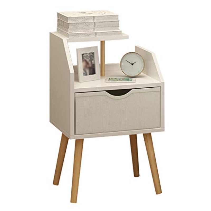 Comodino in Legno Tabella delle Famiglie Assemblea di pompaggio Addensare da Terra Multifunzione Storage Box Camera Studio Locker Soggiorno Corridoio FANJIANI (Color : White)