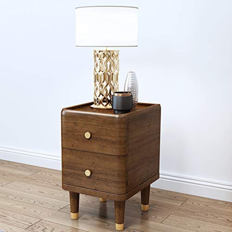 Comodino in Noce, Armadio Da Custodia in Legno Massello in Legno Moderno, Tavolino Da Tavolo E Tavolino Da Caff, Utilizzato in Camera Da Letto E Soggiorno, Adatta Per Un Piccolo Appartamento