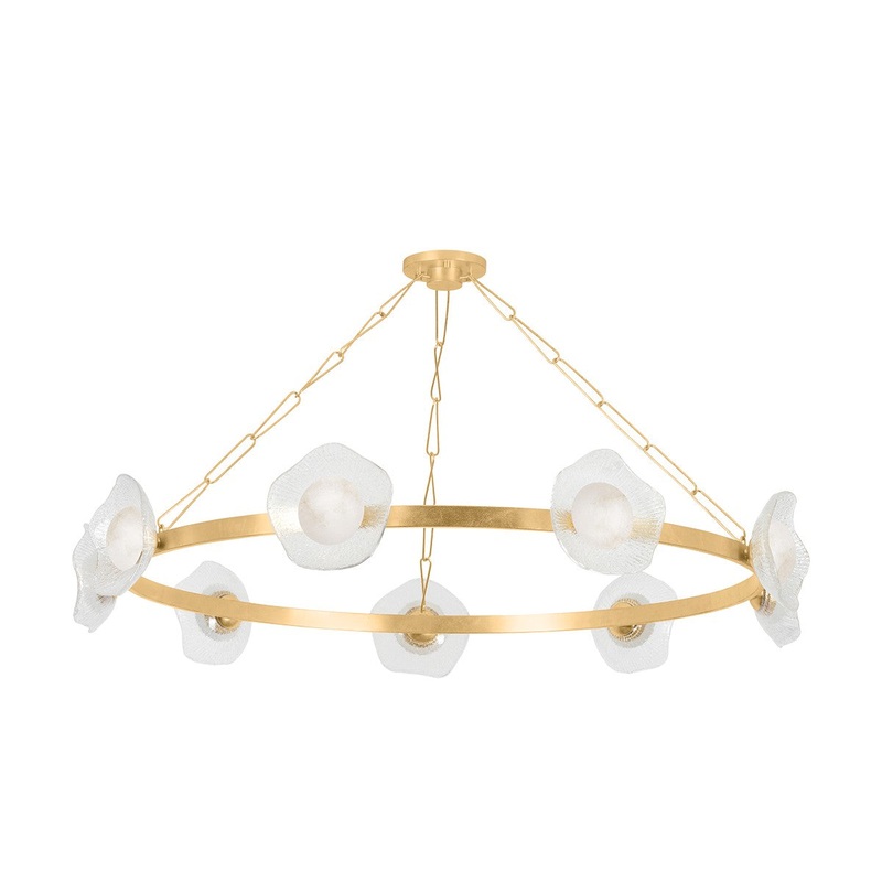 Corbett Lighting 485-61-VGL Almandine LED Chandelier Vintage Gold Leaf