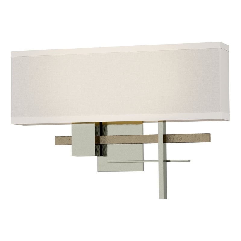 Cosmo Sconce Sterling Soft Gold Flax Shade (SE)