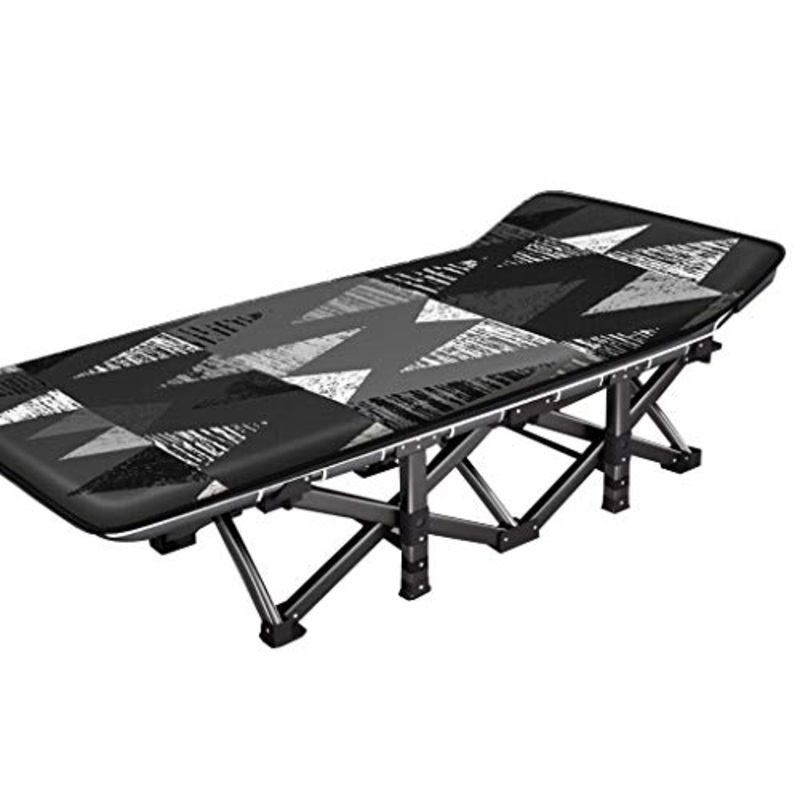Doghe letto Brandina Pieghevole Letto Pieghevole for L’ospite Pieghevole Letto di Ricambio Letto Pieghevole for Ufficio Casa for Bambini for Adulti Pranzo (Color : Black, Size : 190 * 75 * 36cm)
