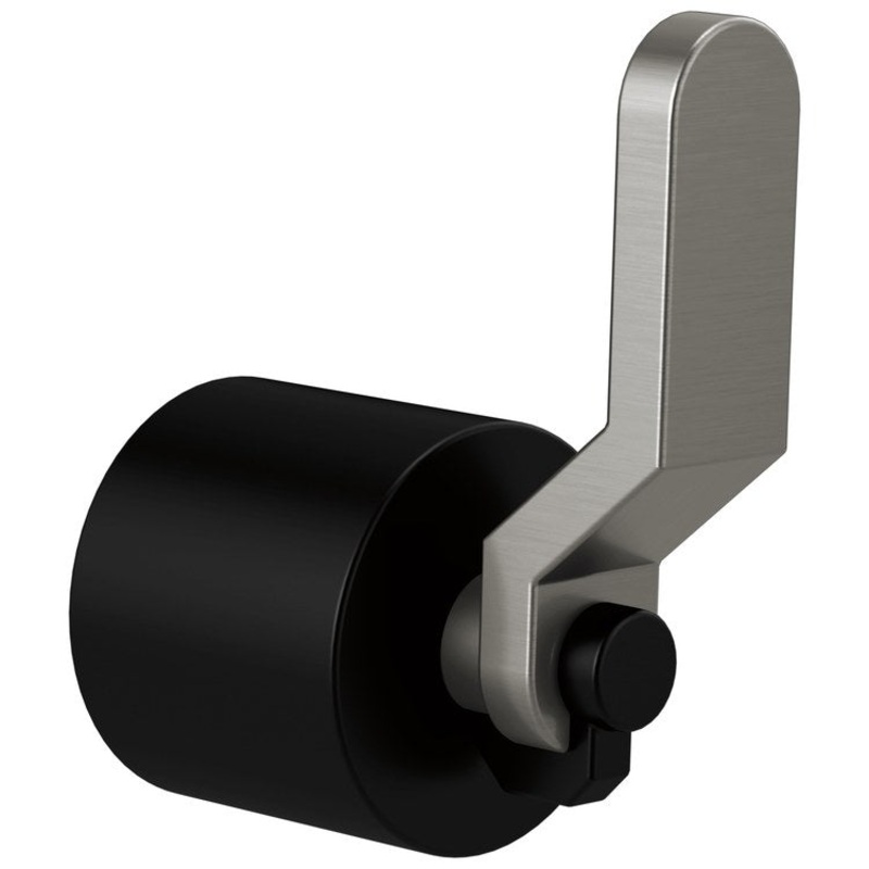 Handle Kit Litze Metal 1 Industrial Lever Matte Black/Brilliance Luxe Steel ADA for Freestanding Tub Filler