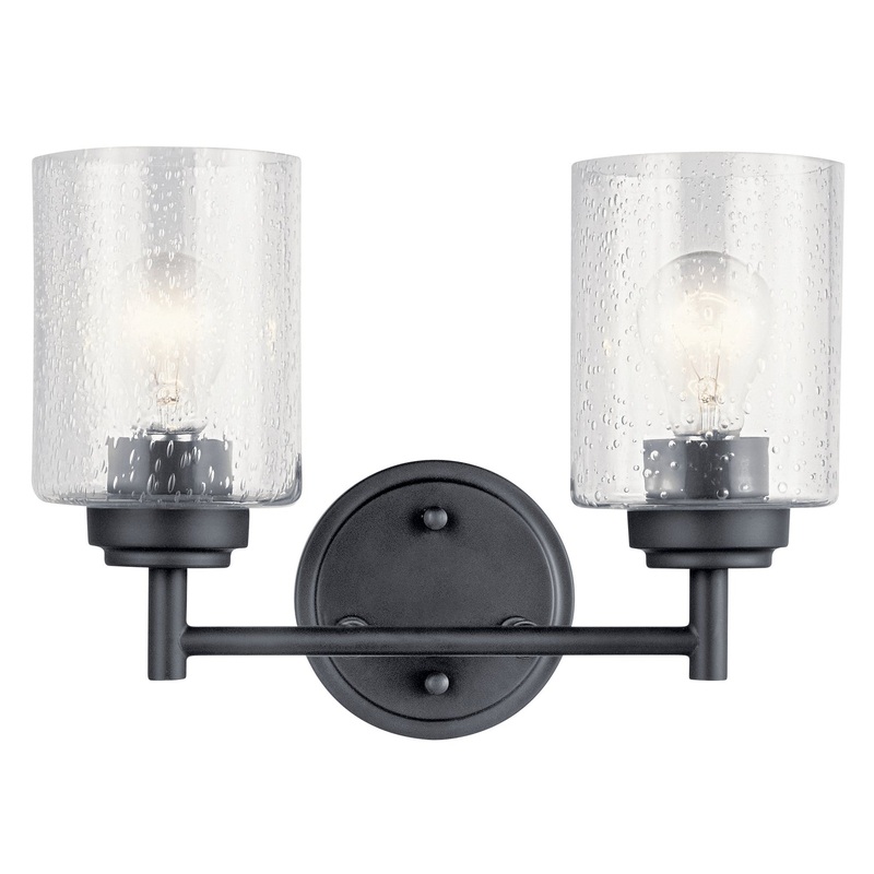 Kichler 45885BK Two Light Bath, Black