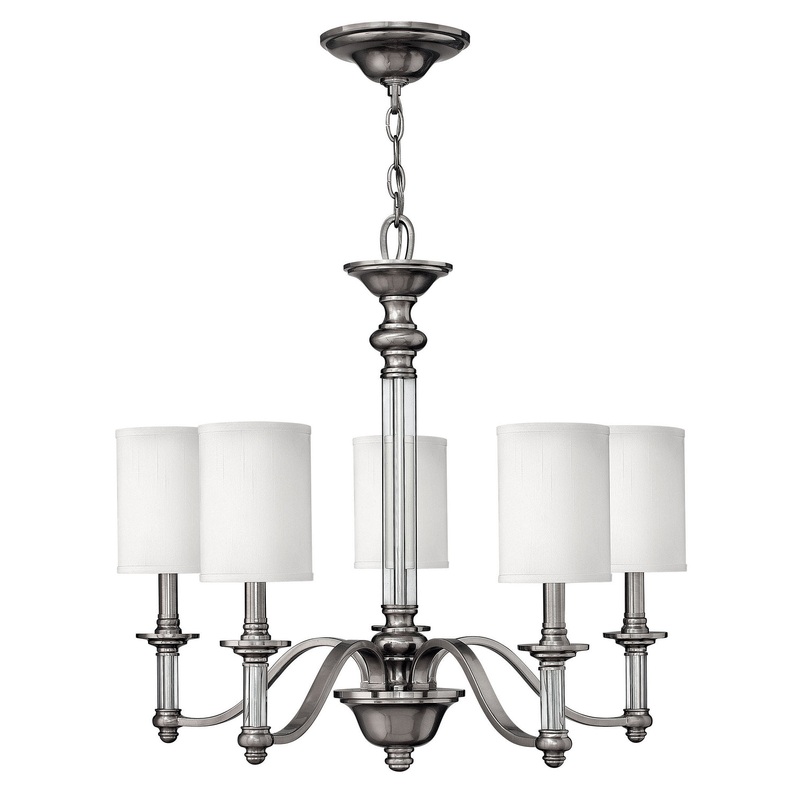 LED Chandelier from the Sussex Collection in Brushed Nickel Finish by Hinkley