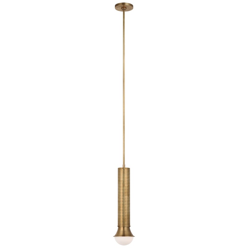 LED Pendant from the Precision Collection in Antique-Burnished Brass Finish by Visual Comfort Signature