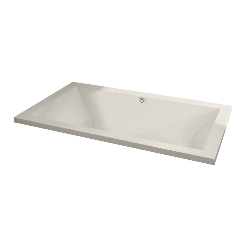 MAAX 102785-000-007 Aiiki 7242 Acrylic Drop-in Center Drain Bathtub in Biscuit