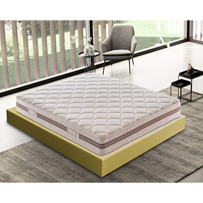 Materassiedoghe Materasso Memory Foam Alto 25 Cm con 5 cm di Memory – Ortopedico – Ergonomico – Antibatterico – Antiacaro- 100% Presidio Medico (160×190)