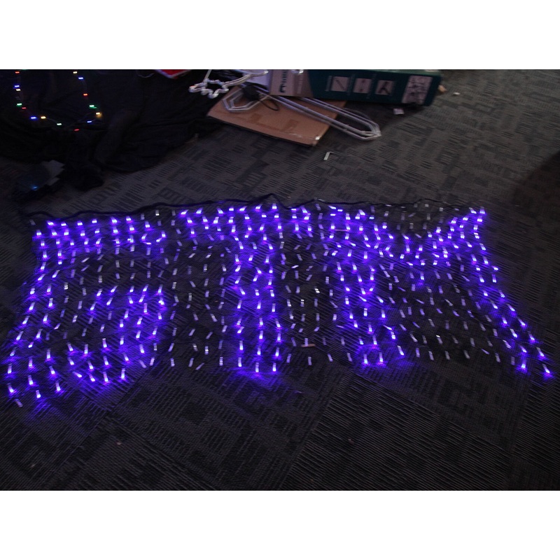 Samland 448 LED Programmable Scrolling Text Message Net Light 2m x 80cm in Blue