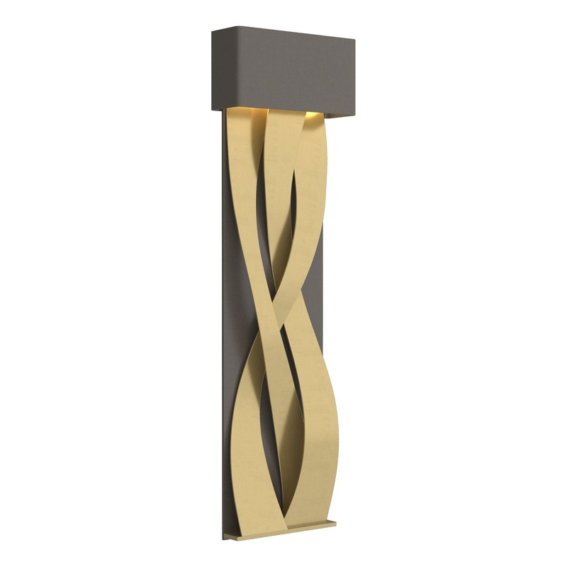 Tress Large LED Sconce Dark Smoke Modern Brass