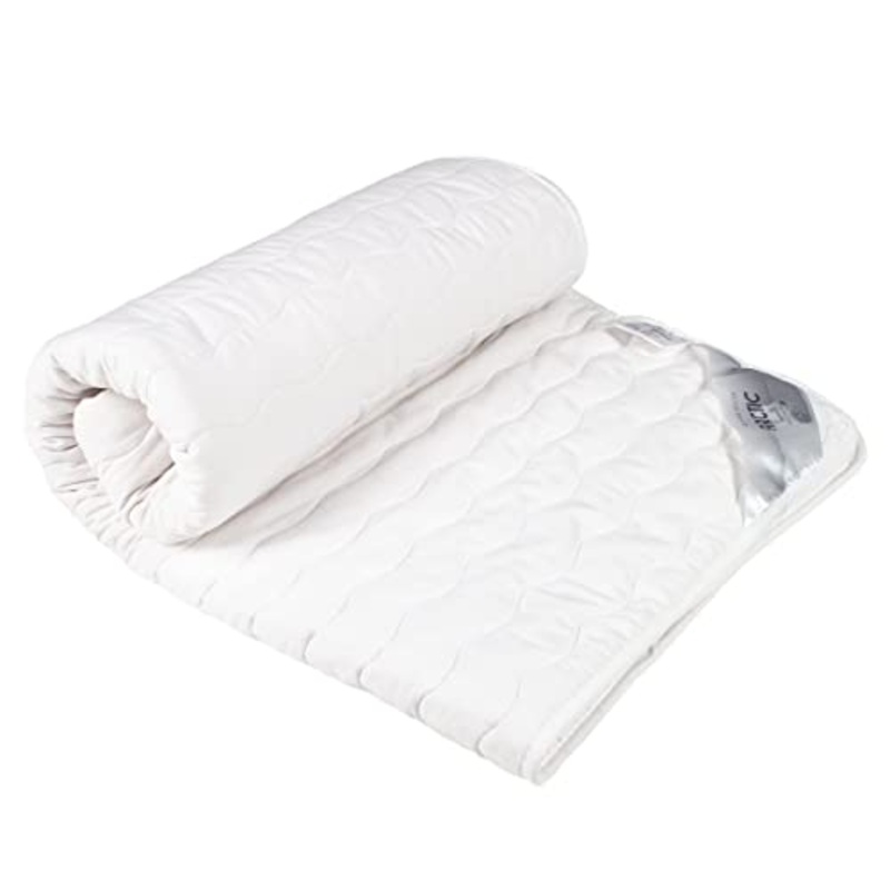 Arctic Coprimaterasso 180 x 200 cm, di alta qualit per proteggere il materasso, in puro cotone, Oeko-TEX Standard 100, bianco