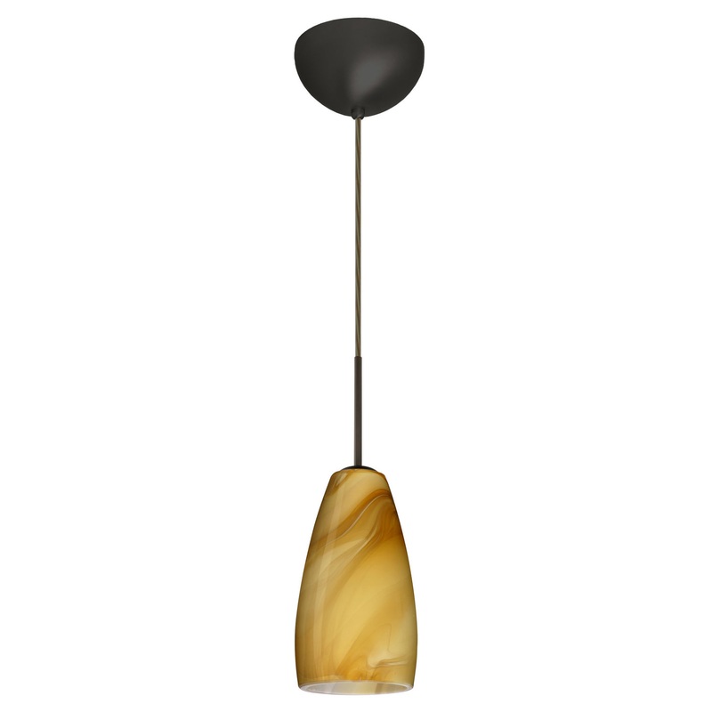 Besa 1BC-1509HN-LED-BR Chrissy One Light Pendant Bronze