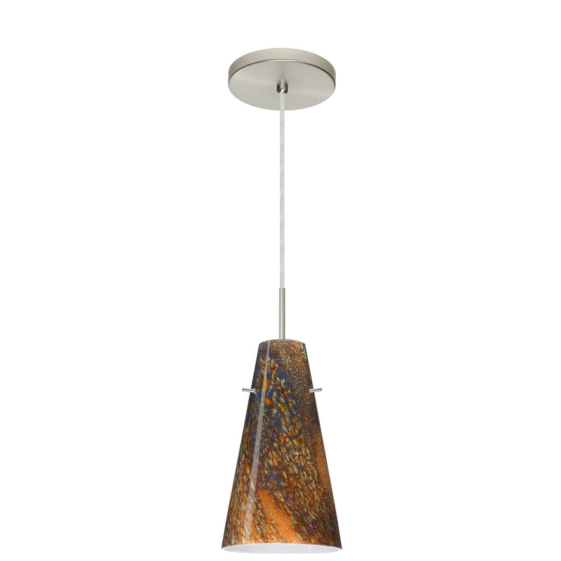 Besa 1JT-4124CE-SN Cierro One Light Pendant Satin Nickel (Discontinued)