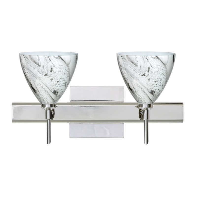 Besa 2SW-1779MG-CR-SQ Mia Two Light Wall Sconce Chrome (Discontinued)