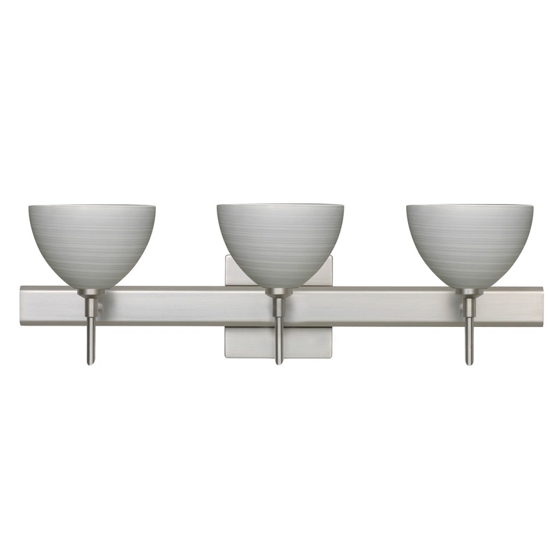 Besa 3SW-4679TN-SN-SQ Brella Three Light Wall Sconce Satin Nickel