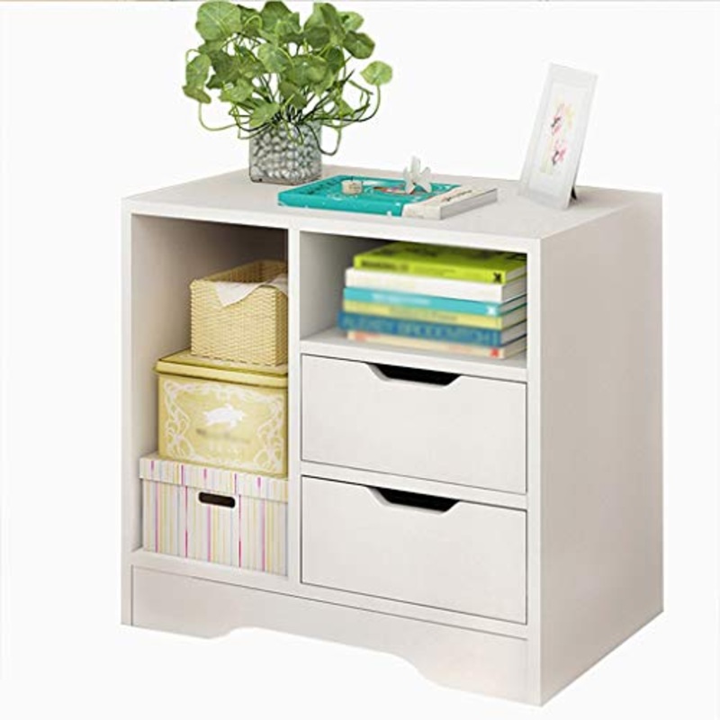 Comodini Decorazione Pratico Tavolo di Studio Corridoio Doppio pompaggio Locker Bagno Solido della Famiglia di Legno Camera dell’Assemblea Addensare Soggiorno Multifunzione 49X31.5X48.5cm MUMUJIN