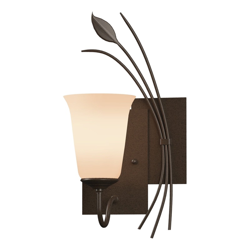 Forged Leaf Sconce Bronze Right
