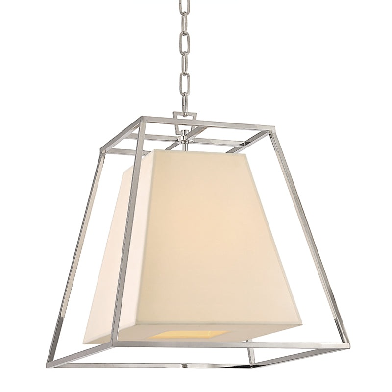 Four Light Pendant from the Kyle Collection in Polished Nickel Finish by Hudson Valley