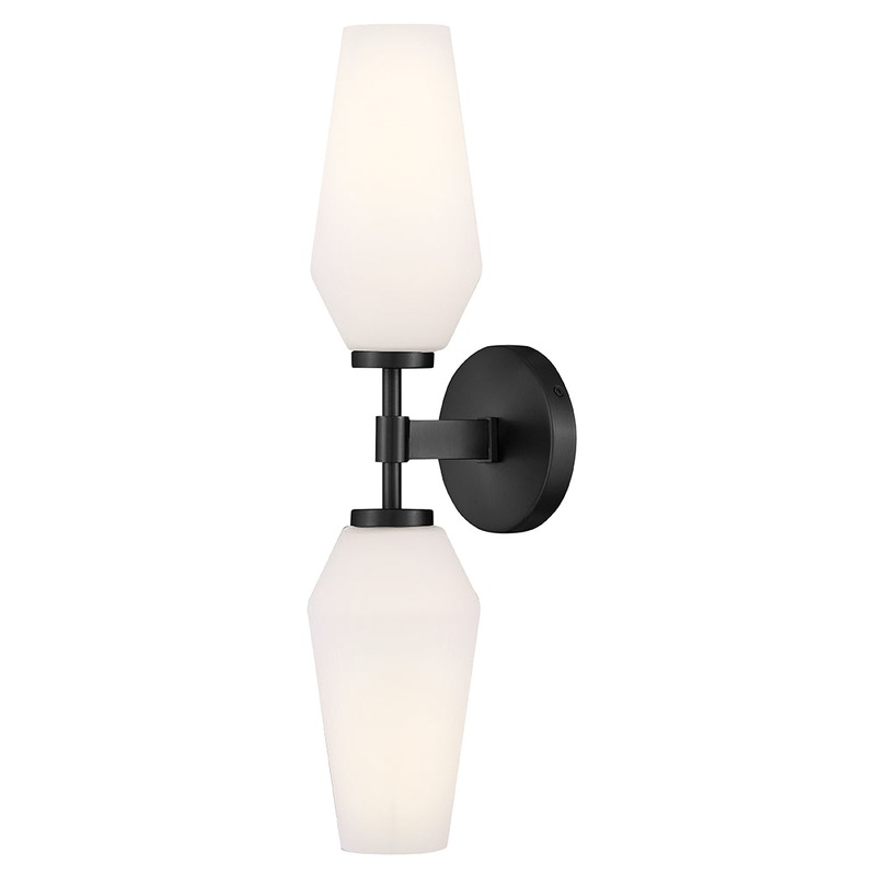 Gio Large Two Light Sconce Black