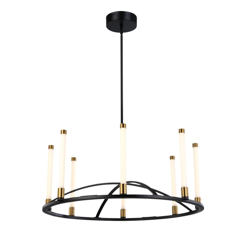 Infiniti Chandelier – Matte Black & Brass / 32.00