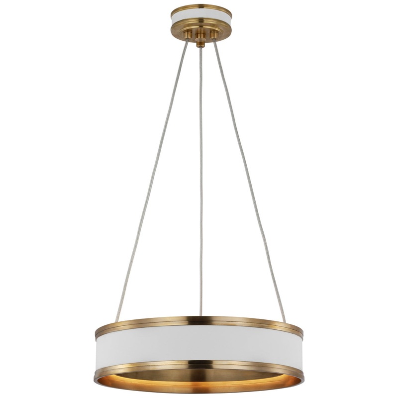 LED Pendant from the Connery Collection in Matte White Finish by Visual Comfort Signature