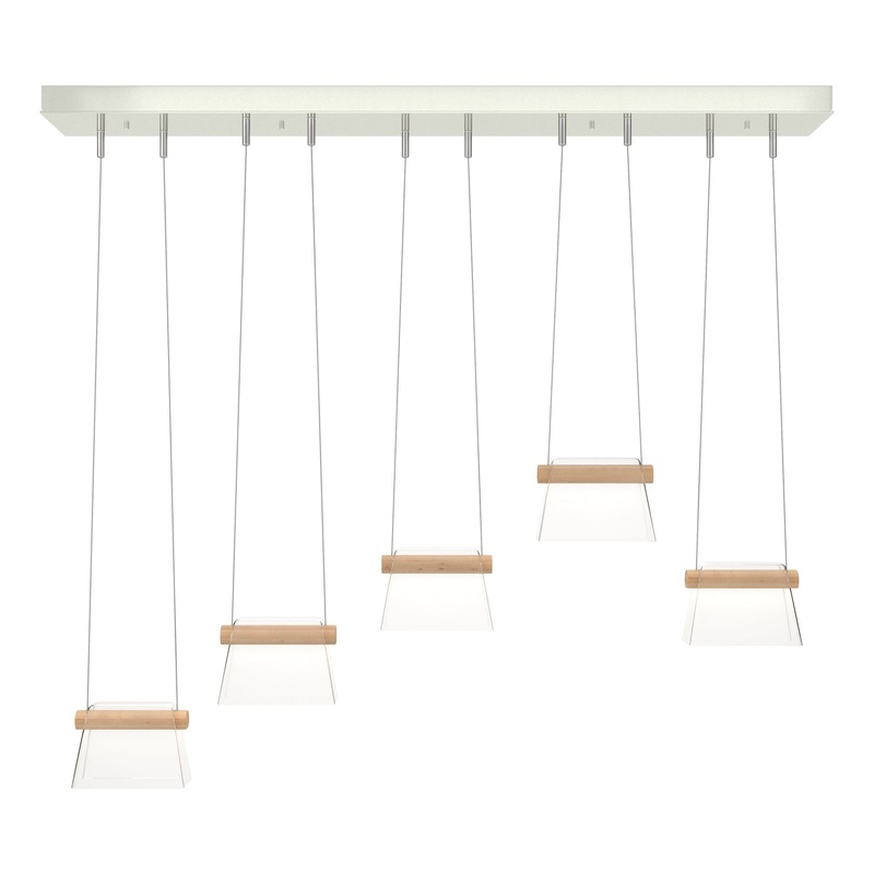 More Cowbell LED Pendant Sterling Clear Glass (ZM)