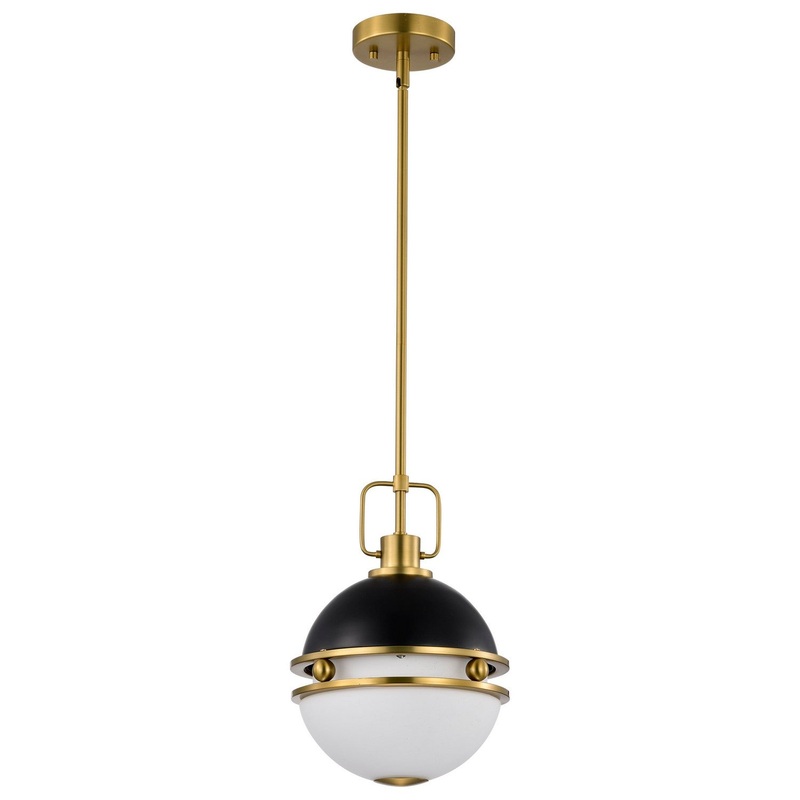 One Light Pendant from the Everton Collection in Matte Black Finish by Nuvo Lighting
