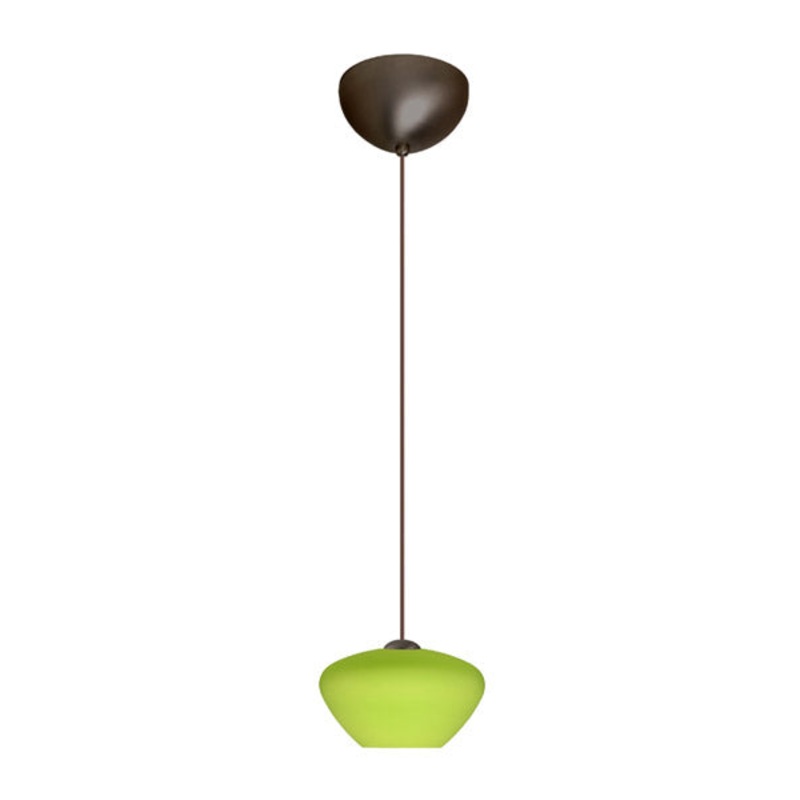 One Light Pendant from the Peri Collection in Bronze Finish by Besa