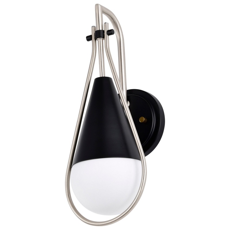 One Light Wall Sconce from the Admiral Collection in Matte Black Finish by Nuvo Lighting