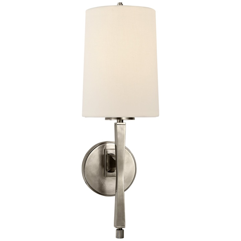 One Light Wall Sconce from the Edie Collection in Antique Nickel Finish by Visual Comfort Signature