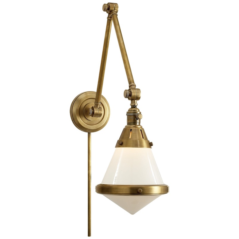 One Light Wall Sconce from the Gale Collection in Hand-Rubbed Antique Brass Finish by Visual Comfort Signature