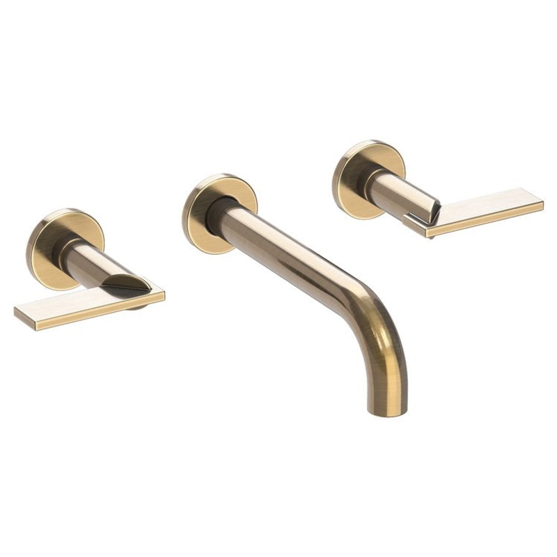 Priya Two Handle Wall-Mount Bathroom Faucet – Antique Brass