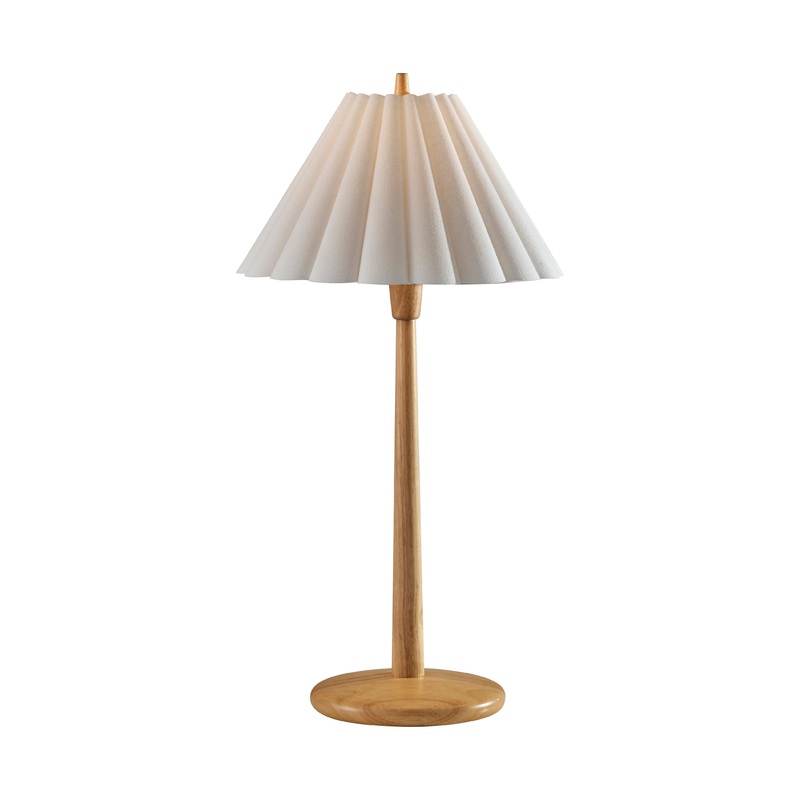 Scallop Table Lamp Natural Wood