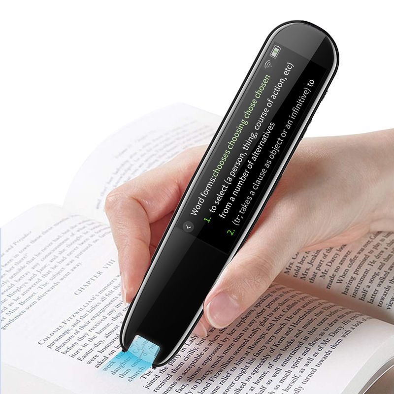 Smart AI Scan & Voice Translator Pen – 112+ Languages, Offline Mode, HD Touchscreen & Dictionary(black)