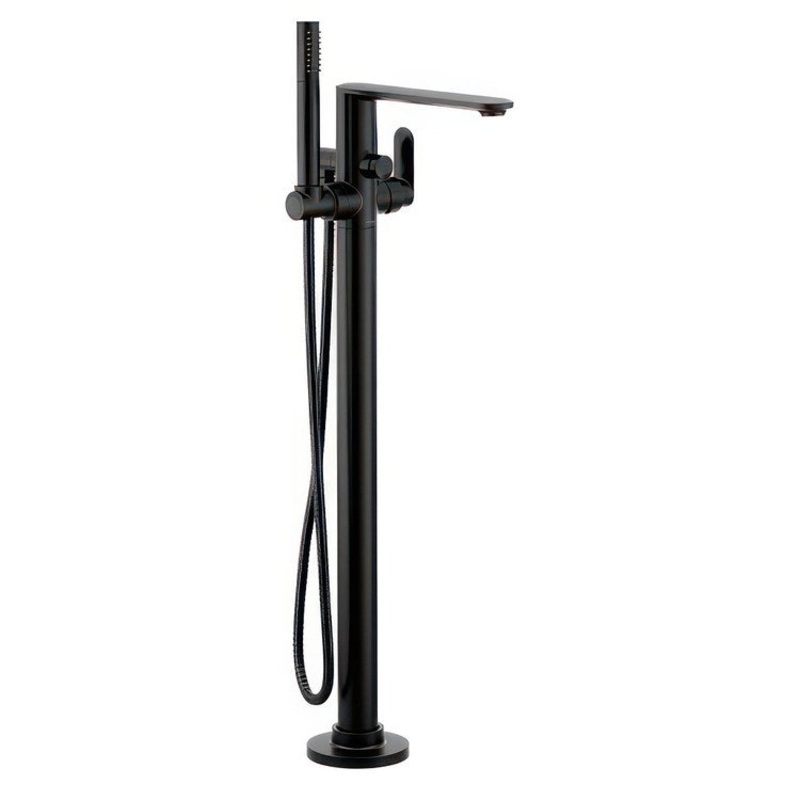 Tub Filler Greenfield Floor Mount 1 Lever WaterSense ADA Matte Black