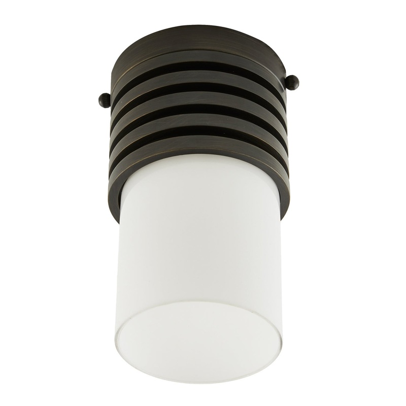 Arteriors 49966 Rune One Light Flush Mount English Bronze