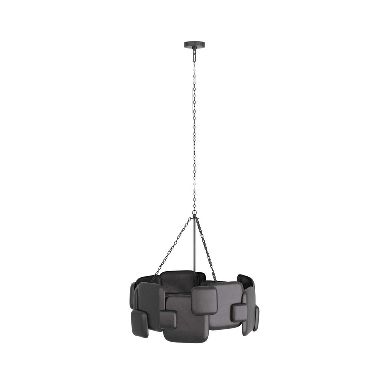 Arteriors DMI03 Waylon Six Light Chandelier Blackened Iron
