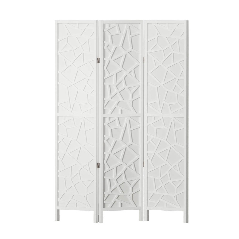 Artiss 3 Panel Room Divider Screen 122x170cm Clover White