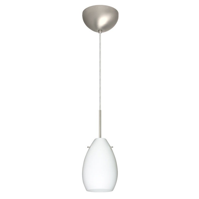 Besa 1BT-171307-SN Pera One Light Pendant Satin Nickel