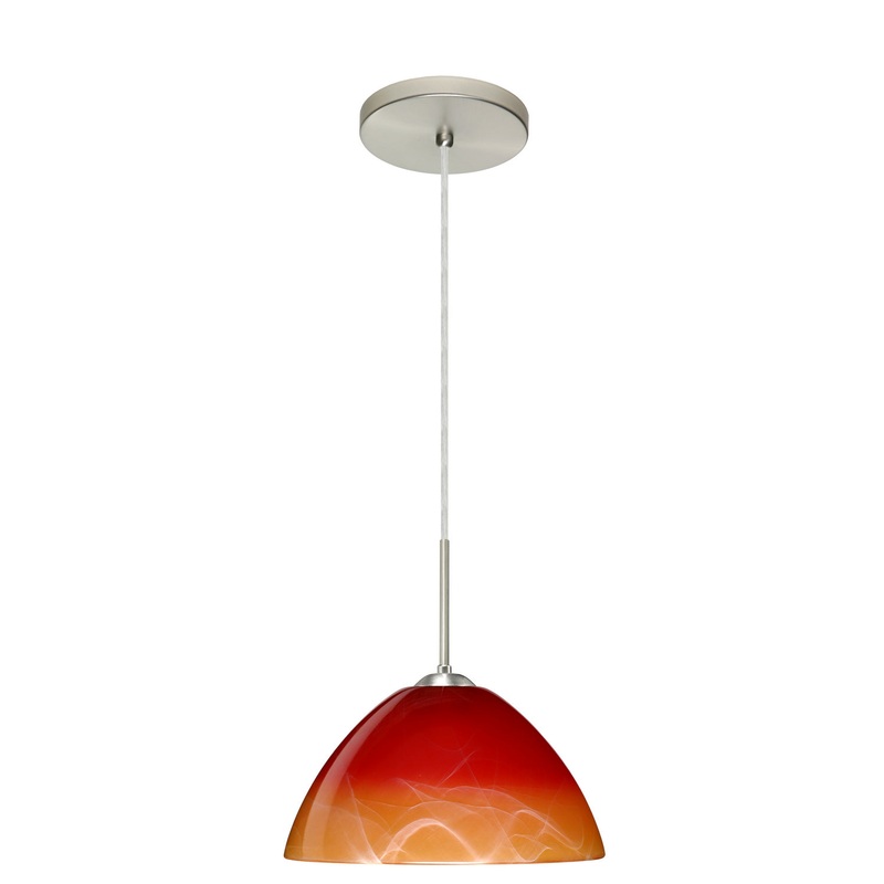 Besa 1JT-4201SL-LED-SN Tessa One Light Pendant Satin Nickel