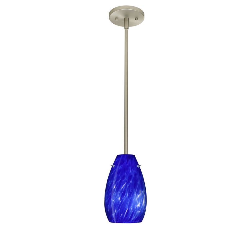 Besa 1TT-412686-SN Pera One Light Pendant Satin Nickel