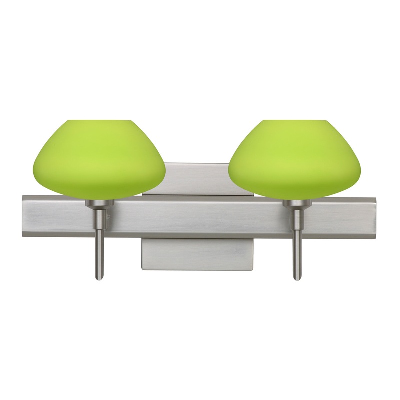 Besa 2SW-541035-SN-SQ Peri Two Light Wall Sconce Satin Nickel