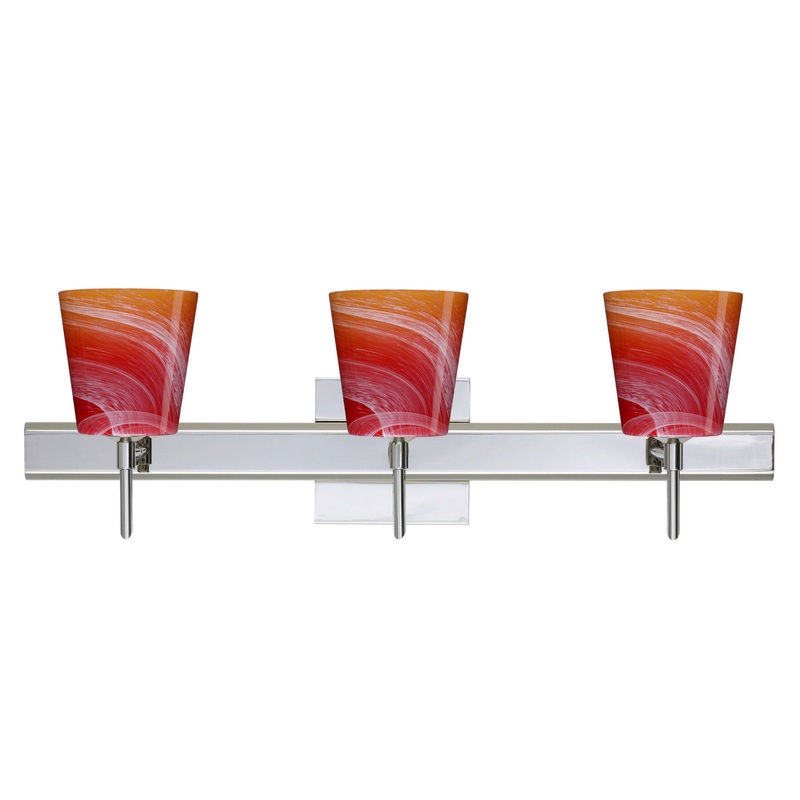 Besa 3SW-5131SL-CR-SQ Canto Three Light Wall Sconce Chrome (Discontinued)