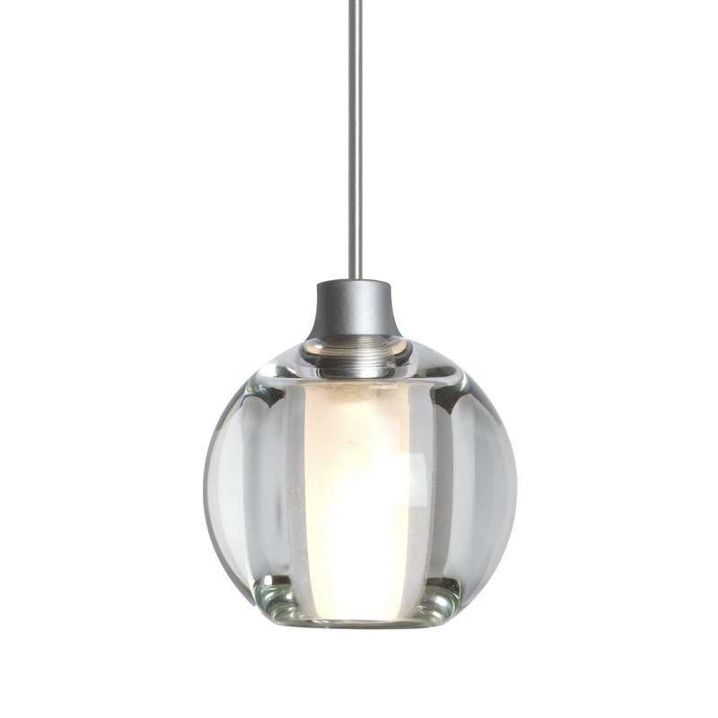 Besa X-BOCA5CL-LED-SN Boca 5 One Light Pendant Satin Nickel