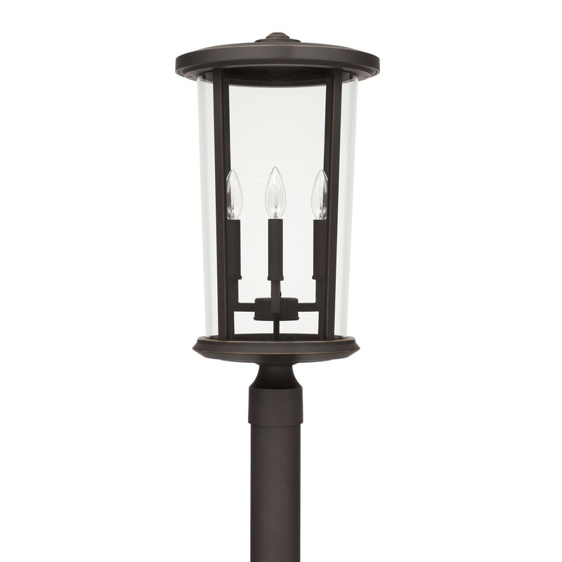 Capital Lighting 926743OZ Howell 4 Light Outdoor Post Lantern Oiled Bronze