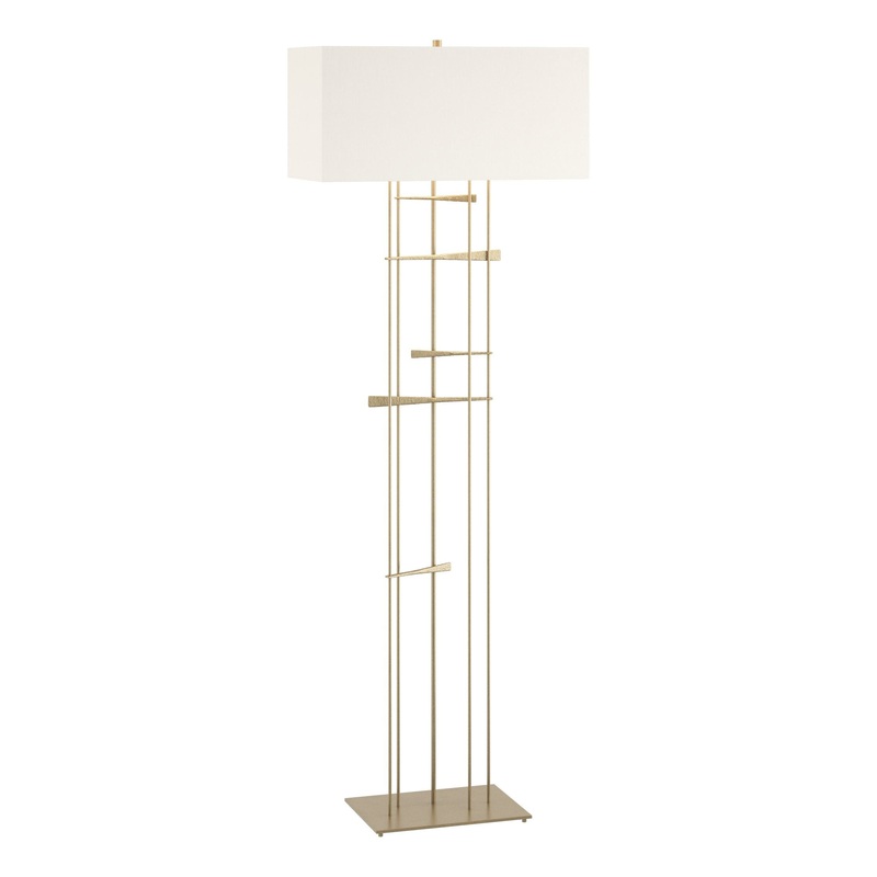 Cavaletti Floor Lamp Soft Gold Natural Anna Shade (SF)